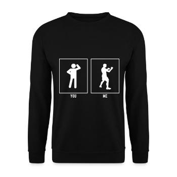 Vous - Moi - Boxe Posture de combat - Sweat-shirt Unisexe - noir - Devant - Alina (178cm) & Michal (187cm)