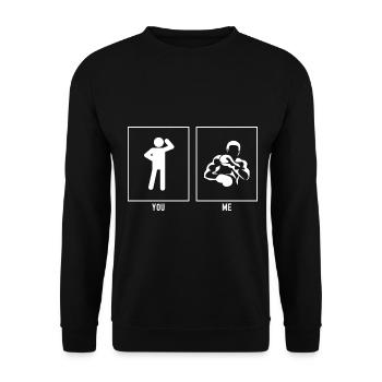 Vous - Moi - Boxing Block - Sweat-shirt Unisexe - noir - Devant - Alina (178cm) & Michal (187cm)