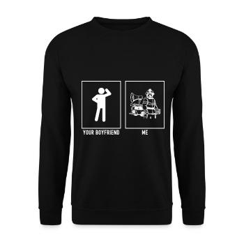 Votre ami - Moi - Illustration des pompiers - Sweat-shirt Unisexe - noir - Devant - Alina (178cm) & Michal (187cm)