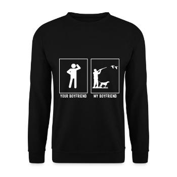 Your Friend - My Friend - Duck Hunting - Unisex Sweatshirt - black - Front - Alina (178cm) & Michal (187cm)