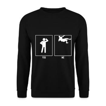 You - Me - Climbing Top Dangerous - Unisex Sweatshirt - black - Front - Alina (178cm) & Michal (187cm)