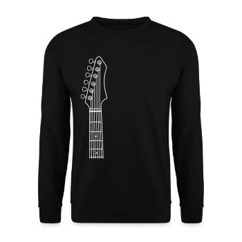 guitare électrique - Sweat-shirt Unisexe - noir - Devant - Alina (178cm) & Michal (187cm)