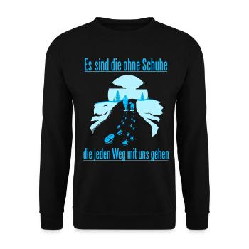 Hund Spazieren gehen Schöner Spruch Hundetrainer - Unisex Pullover - Schwarz - Vorne - Alina (178cm) & Michal (187cm)