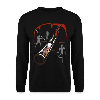 Didgeridoo Didjeridu Instrument - Unisex Pullover - Schwarz - Vorne - Alina (178cm) & Michal (187cm)