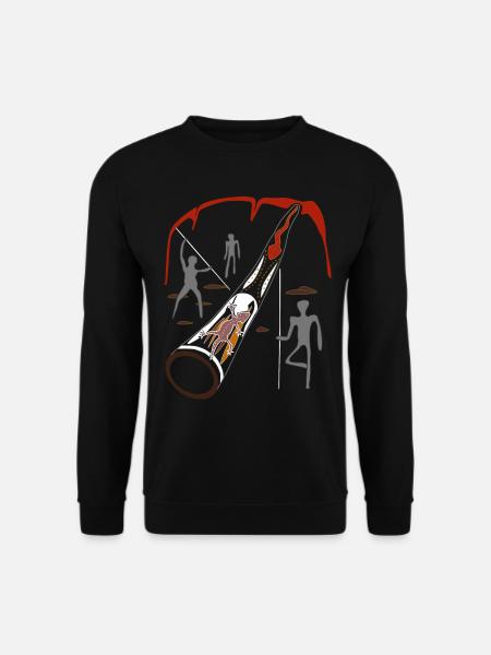 Didgeridoo Didjeridu Instrument - Unisex Pullover - Schwarz