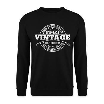 Nato nel 1963 Vintage Birthday Gift - Felpa unisex - nero - Fronte - Alina (178cm) & Michal (187cm)