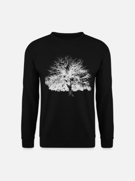 Winter tree white - Unisex Sweatshirt - black