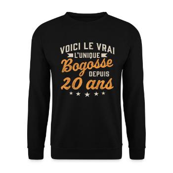 Voici le vrai l'unique bogosse depuis 20 ans - Sweat-shirt Unisexe - noir - Devant - Alina (178cm) & Michal (187cm)