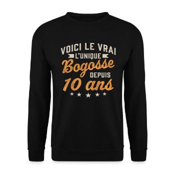 Voici le vrai l'unique bogosse depuis 10 ans - Sweat-shirt Unisexe - noir - Devant - Alina (178cm) & Michal (187cm)