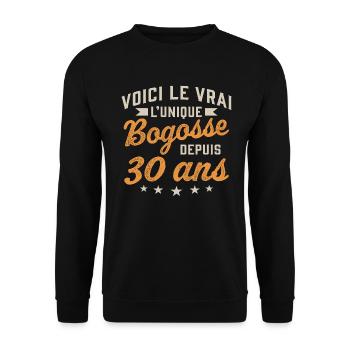 Voici le vrai l'unique bogosse depuis 30 ans - Sweat-shirt Unisexe - noir - Devant - Alina (178cm) & Michal (187cm)