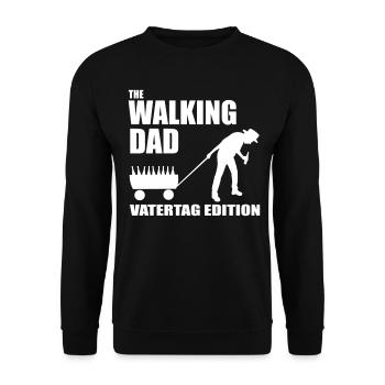 Walking Dad Father's Day - Unisex Sweatshirt - black - Front - Alina (178cm) & Michal (187cm)