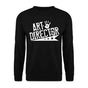 Awesome Art Director - Unisex Sweatshirt - black - Front - Alina (178cm) & Michal (187cm)