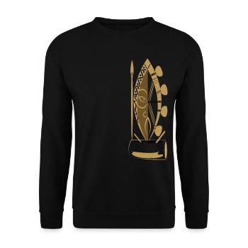 MVET EKANG GOLD - Unisex Pullover - Schwarz - Vorne - Alina (178cm) & Michal (187cm)