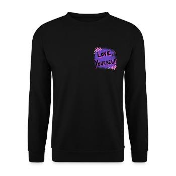 Love Yourself - Bright, Bold, Self Love - Unisex Sweatshirt - black - Front - Alina (178cm) & Michal (187cm)