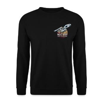 Star Trek The Original Series NCC-1701 Enterprise - Sweat-shirt Unisexe - noir - Devant - Alina (178cm) & Michal (187cm)