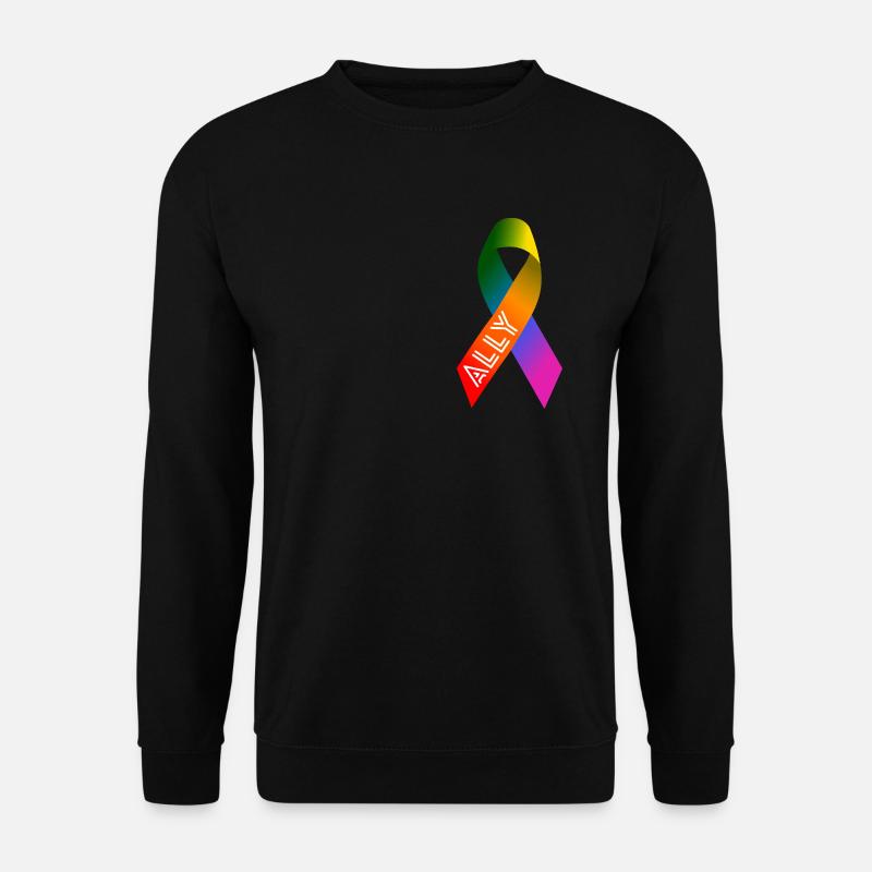 Queer Community Ally Schleife - Unisex Pullover - Schwarz