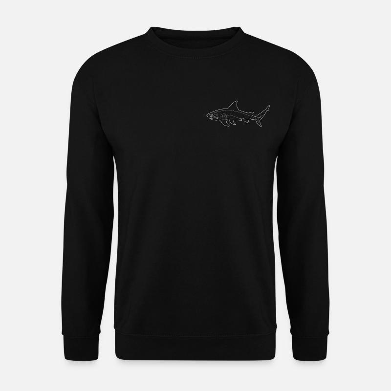 shark white - Unisex Sweatshirt - black