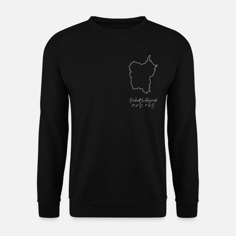 Nachrodt Umriss Weiss - Unisex Pullover - Schwarz