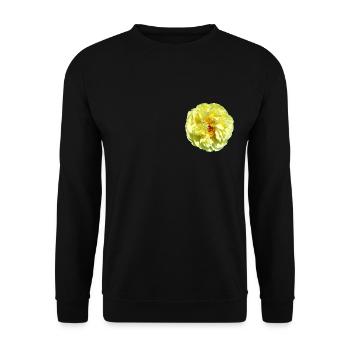 Fleur Jaune Fleur Simple Fleur Carnaval Pivoine - Sweat-shirt Unisexe - noir - Devant - Alina (178cm) & Michal (187cm)