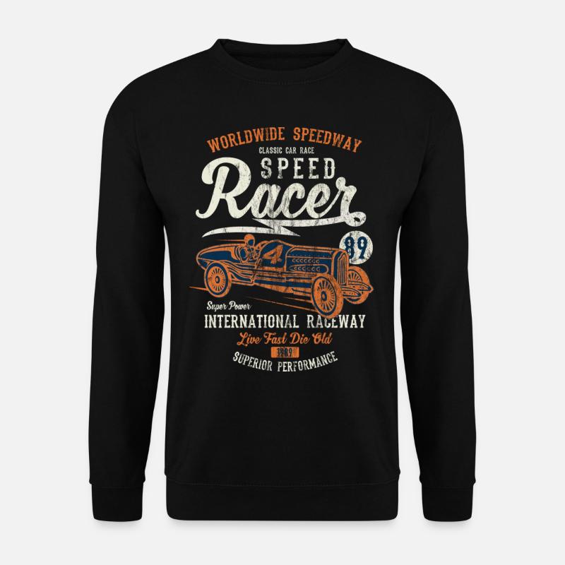 SPEEDWAY RACER - Vintage Car Auto Shirt Geschenk - Unisex Pullover - Schwarz