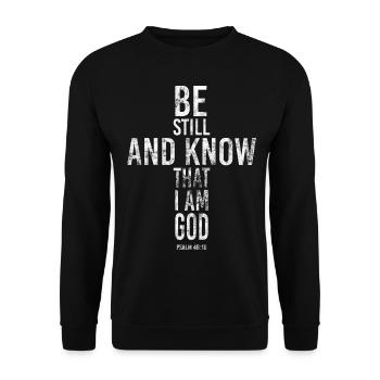 Dieu jésus psaume / cadeau chrétien - Sweat-shirt Unisexe - noir - Devant - Alina (178cm) & Michal (187cm)