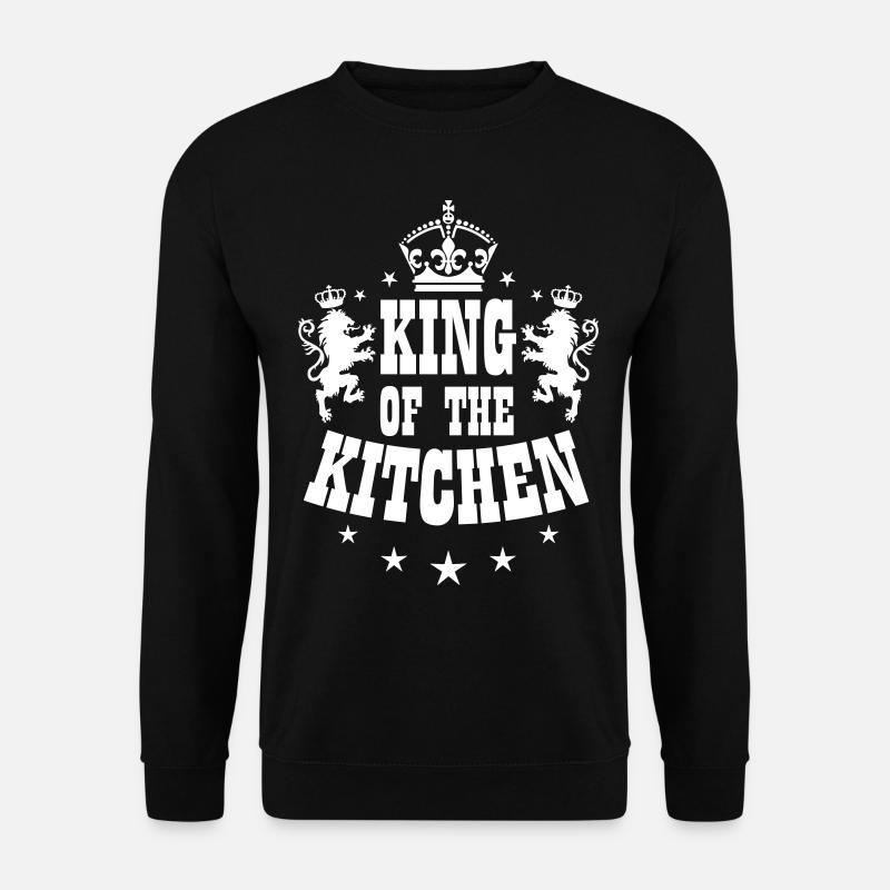 07 KING of the Kitchen Löwen Krone - Unisex Pullover - Schwarz