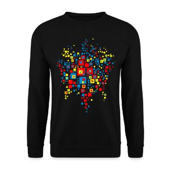 Hundertwasser world map abstract - Unisex Sweatshirt - black - Front - Alina (178cm) & Michal (187cm)