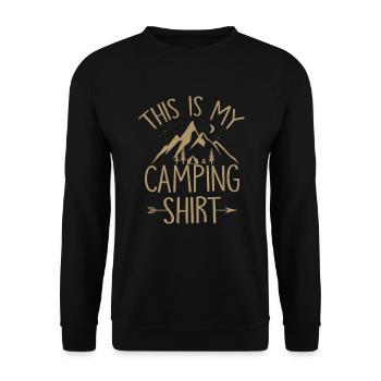 camping - Unisex Sweatshirt - black - Front - Alina (178cm) & Michal (187cm)