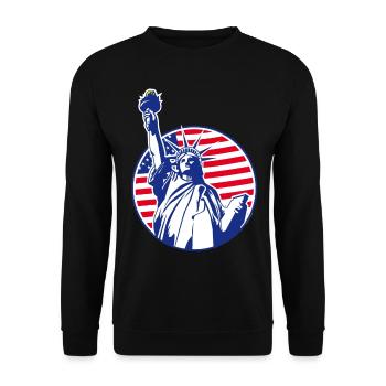 Statue de la Liberte - Sweat-shirt Unisexe - noir - Devant - Alina (178cm) & Michal (187cm)