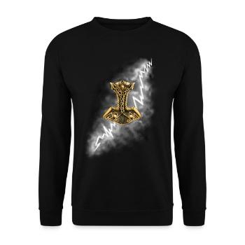 Le marteau de Thor - Sweat-shirt Unisexe - noir - Devant - Alina (178cm) & Michal (187cm)