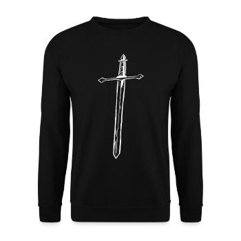 Schwert - Unisex Pullover - Schwarz - Vorne - Alina (178cm) & Michal (187cm)