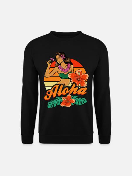 Hula Mädchen Aloha - Unisex Pullover - Schwarz