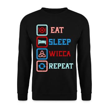 Wiccan sorcière Wicca païen Pagan - Sweat-shirt Unisexe - noir - Devant - Alina (178cm) & Michal (187cm)