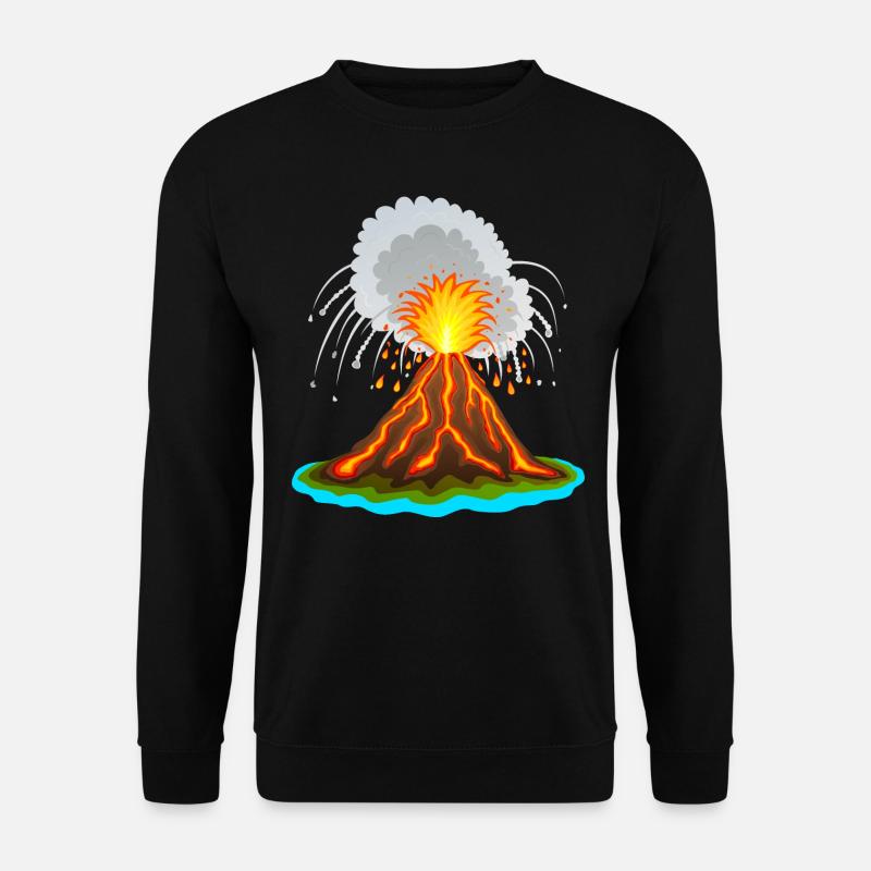 Vulcano, vulcano, vulcano, lava, volcans volcans - Sweat-shirt Unisexe - noir