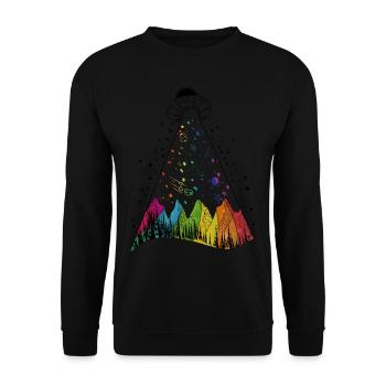 ufo rainbow - Unisex Sweatshirt - black - Front - Alina (178cm) & Michal (187cm)