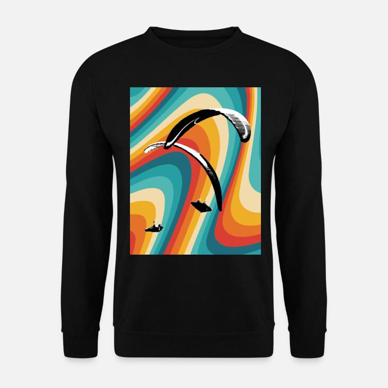 Paragliding Retro Thermalling - Unisex Sweatshirt - black