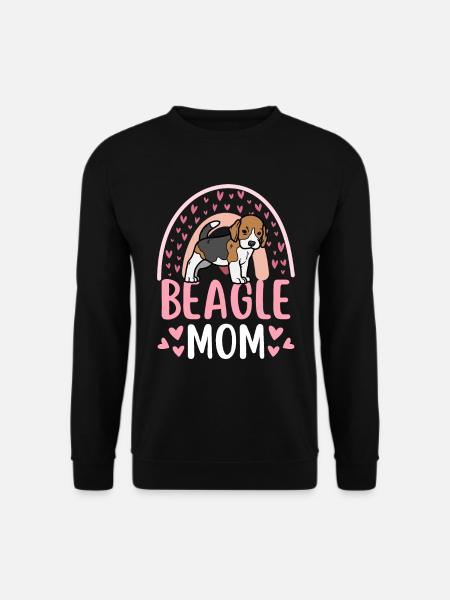 Beagle Mama Hund süßer Beagle kawaii - Unisex Pullover - Schwarz