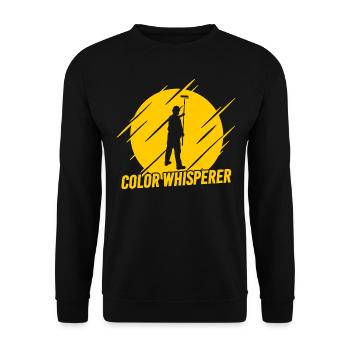 Peintre Whisperer de couleur Peintre - Sweat-shirt Unisexe - noir - Devant - Alina (178cm) & Michal (187cm)