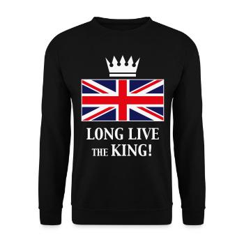 Vive le Roi ! (Angleterre / Grande-Bretagne / 3C) - Sweat-shirt Unisexe - noir - Devant - Alina (178cm) & Michal (187cm)