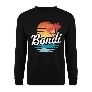 Bondi - Unisex Sweatshirt - black - Front - Alina (178cm) & Michal (187cm)