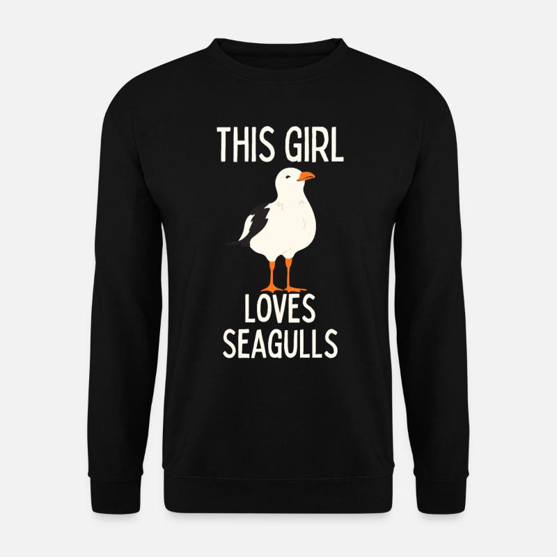 Mouette drôle de dicton - Sweat-shirt Unisexe - noir