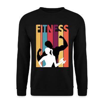 Amateur de fitness - Sweat-shirt Unisexe - noir - Devant - Alina (178cm) & Michal (187cm)