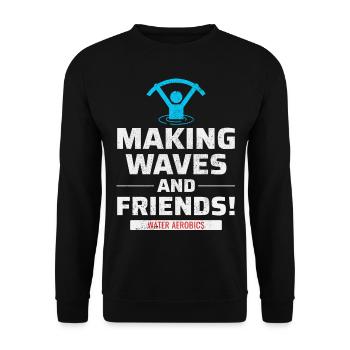 Aquagym Fitness aquatique Aqua Exercice - Sweat-shirt Unisexe - noir - Devant - Alina (178cm) & Michal (187cm)