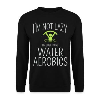 Aquagym Fitness aquatique Aqua Exercice - Sweat-shirt Unisexe - noir - Devant - Alina (178cm) & Michal (187cm)