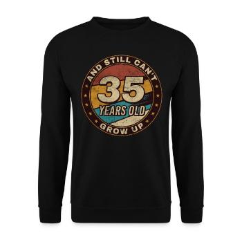 35 ans cadeau d’anniversaire rétro 35e anniversaire - Sweat-shirt Unisexe - noir - Devant - Alina (178cm) & Michal (187cm)