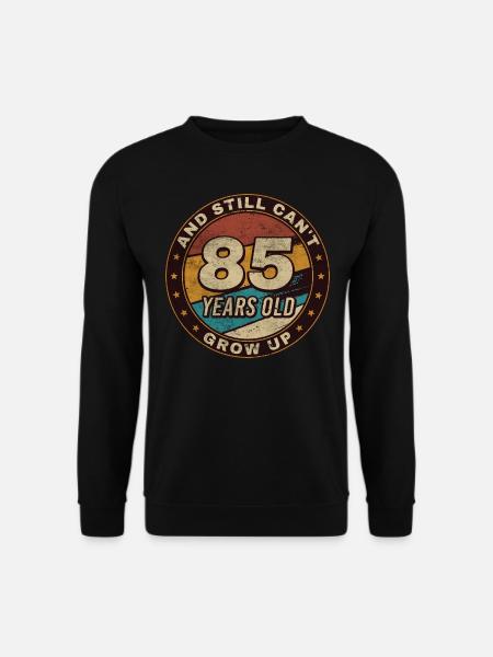 85 Jahre Geburtstag Geschenk Retro 85. Geburtstag - Unisex Pullover - Schwarz