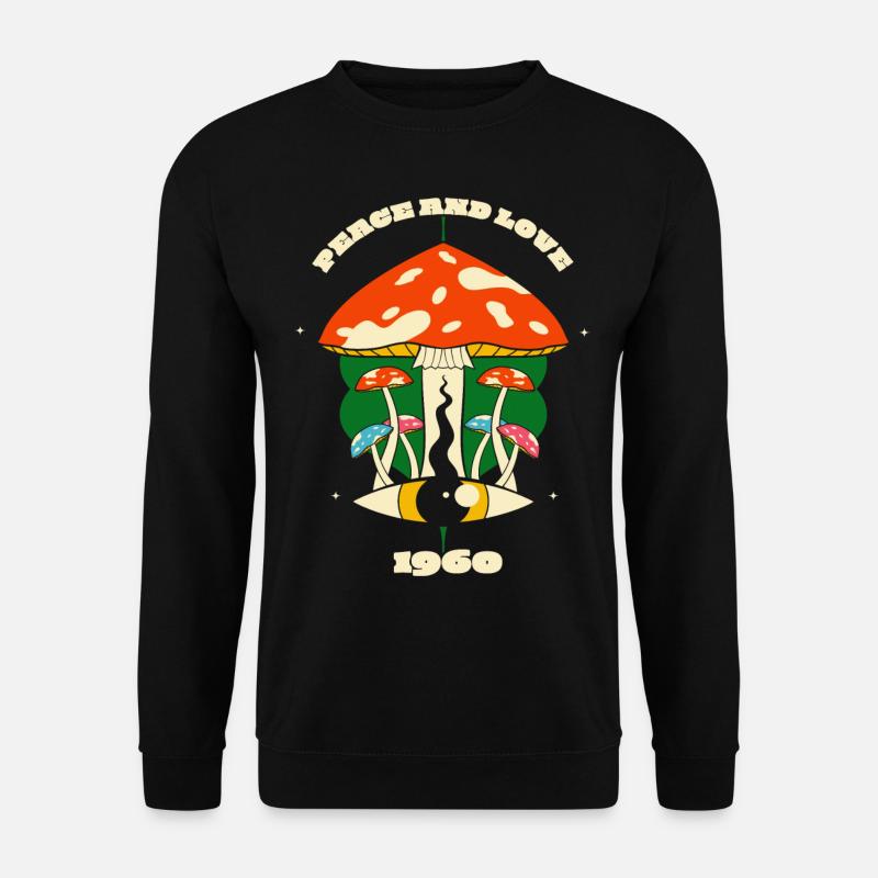 Psychedelische Pilzgrafik - Unisex Pullover - Schwarz