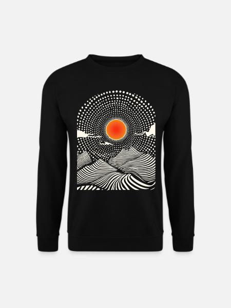 Psychedelic Sunset - Unisex Sweatshirt - black