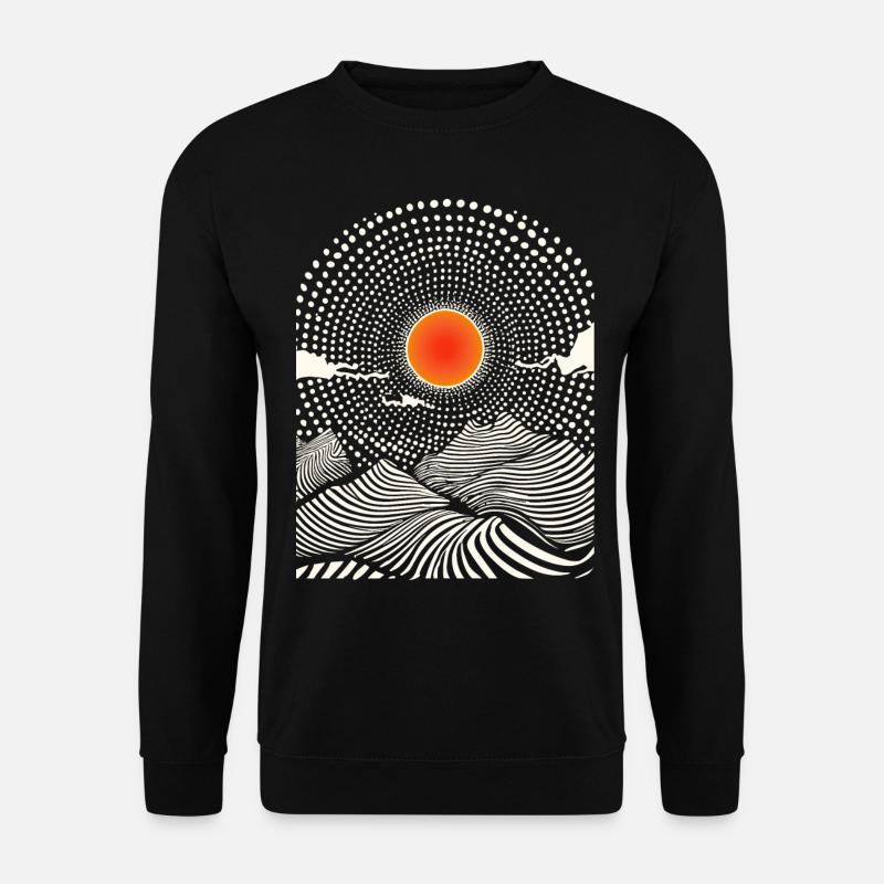 Coucher de soleil psychédélique - Sweat-shirt Unisexe - noir