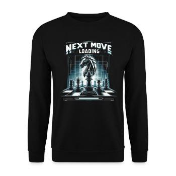 Funny Chess Saying Chess Player - Unisex Sweatshirt - black - Front - Alina (178cm) & Michal (187cm)